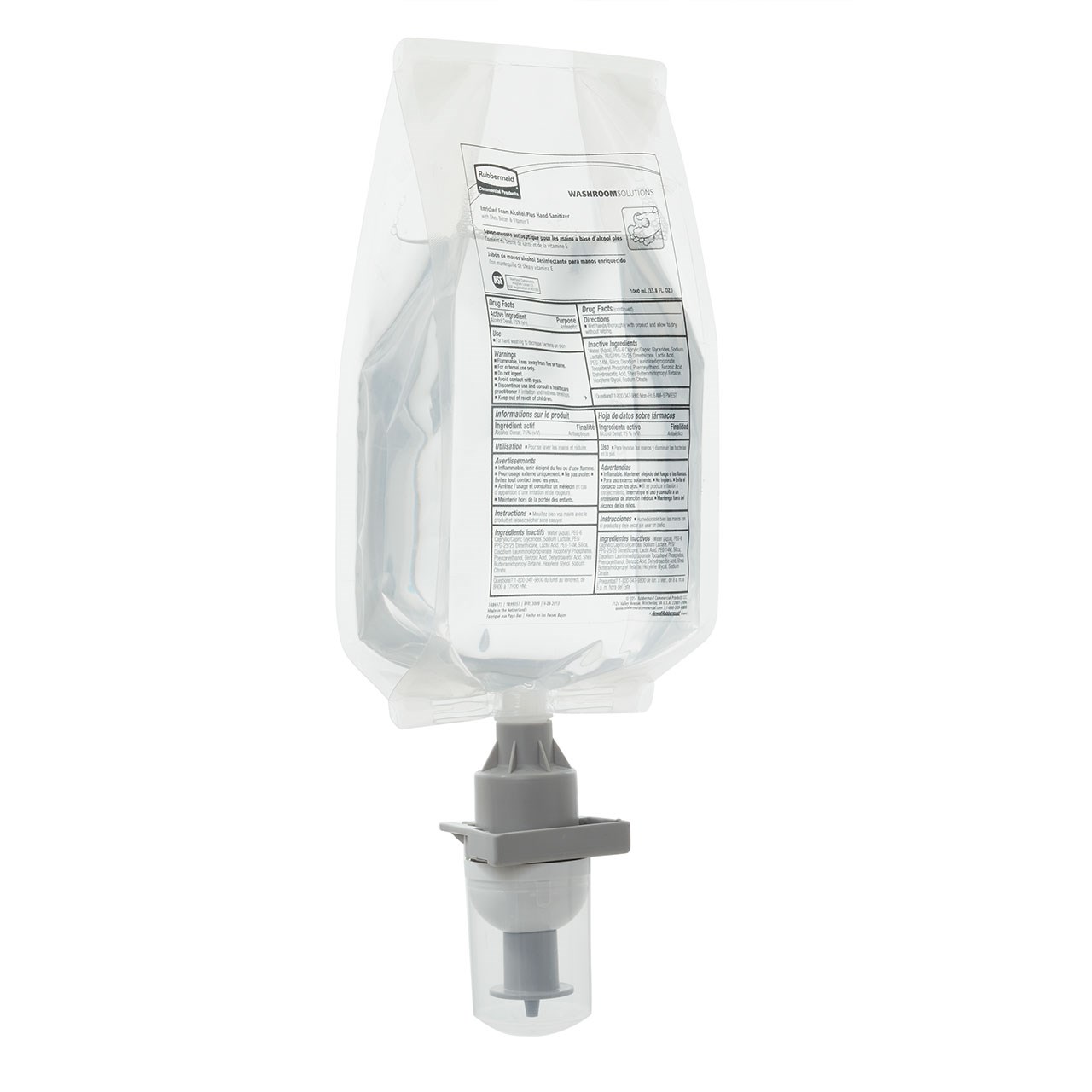 アルコール泡ハンドサニタイザーは、手動泡ディスペンサー用です。手指に付着した微生物を素早く殺菌します。