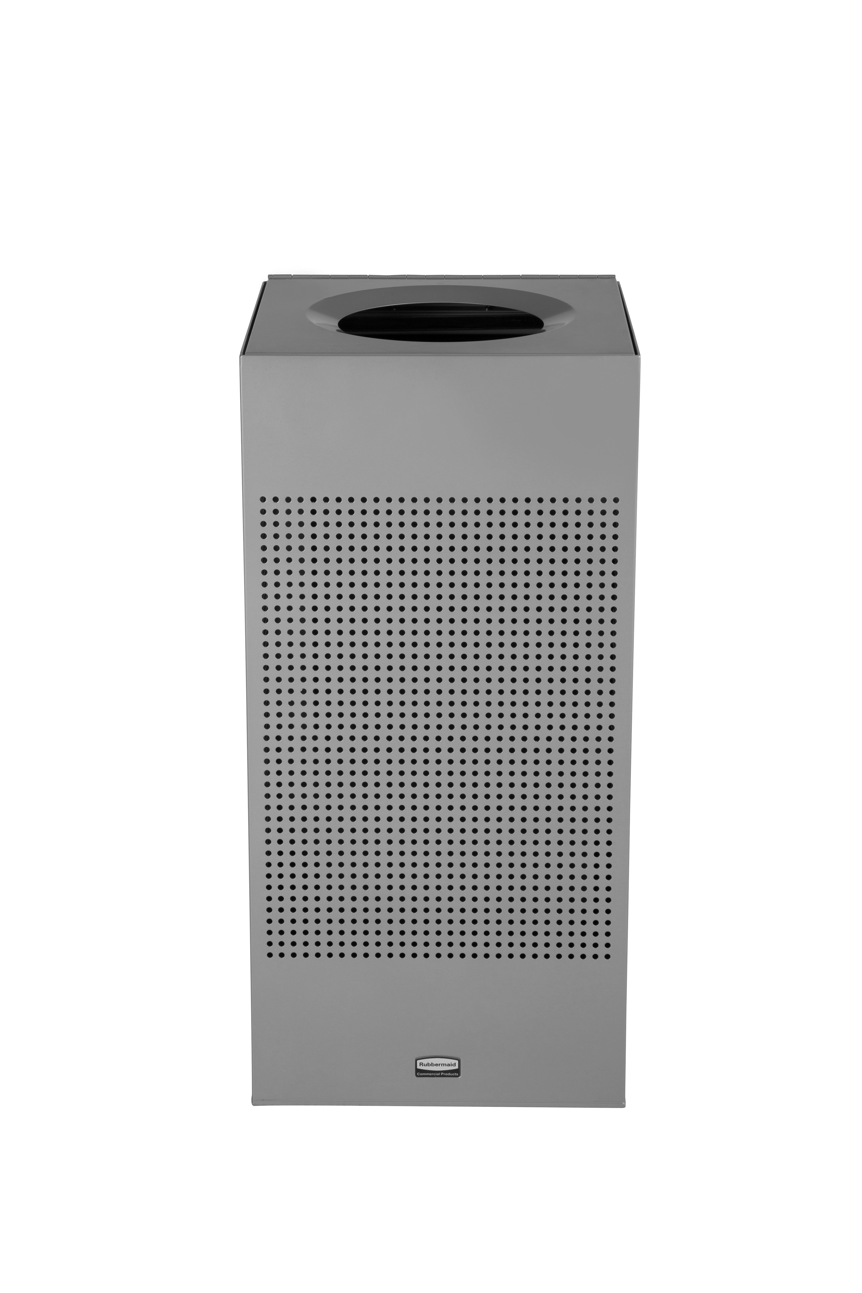 The sleek Silhouettes 16 Gallon FGSC14 Decorative Square Indoor Waste Container has a contemporary perforated pattern designed to seamlessly and beautifully blend with modern facilities and environments. High-quality materials and craftsmanship ensure containers can withstand the rigors of everyday use.