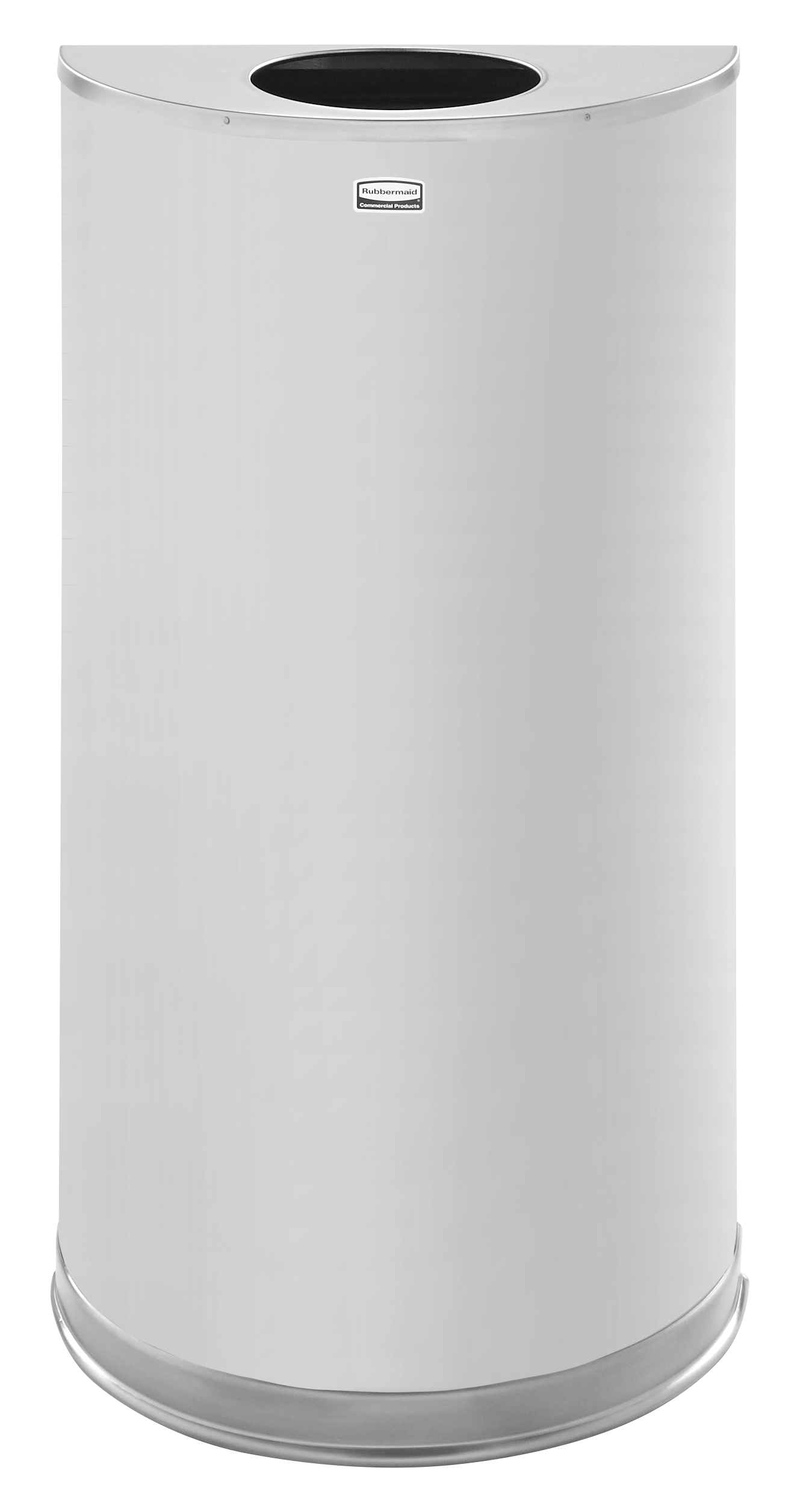 The sleek Half Round 45 l FGSH12 Decorative Half-Round Indoor Waste Container has a contemporary perforated designed to seamlessly and beautifully blend with modern facilities and environments.