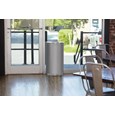 The Half Rounds Series indoor decorative waste container fits flush against walls to conserve space and reduce obstructions in high-traffic areas. The sleek and functional design of this receptacle blends seamlessly with upscale and modern indoor facilities.