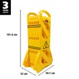 Rubbermaid Commercial Products Plastic Foldable Safety Barrier | 4m Length | For Spills, Maintenance & Construction | Yellow | FG9S1100YEL