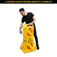 Rubbermaid Commercial Products Plastic Foldable Safety Barrier | 4m Length | For Spills, Maintenance & Construction | Yellow | FG9S1100YEL