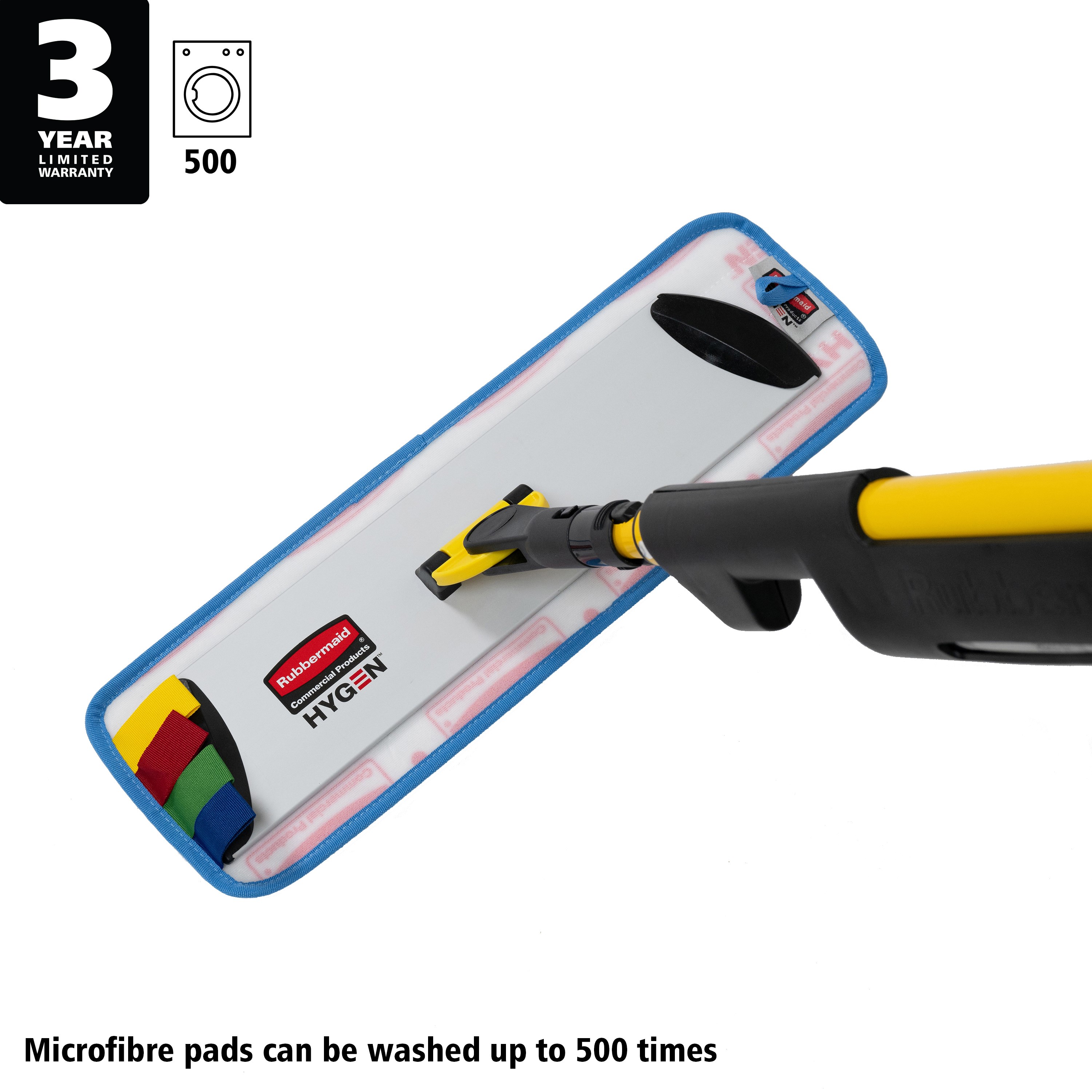 Rubbermaid Commercial Products Hygen Pulse Microfibre Spray Mop Kit | 0.6L Fluid Reservoir | Hospitality, Offices & Commercial Use.