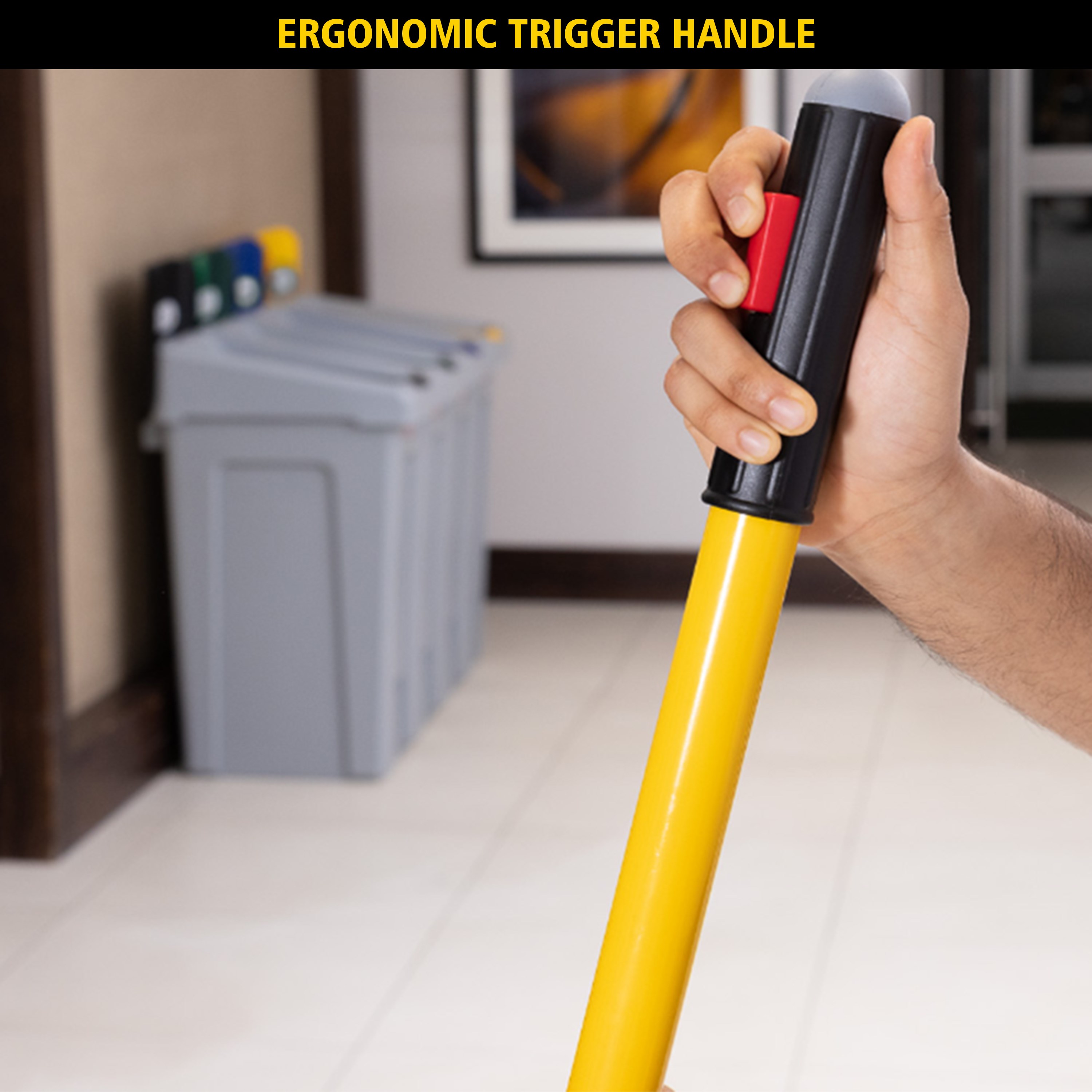 Rubbermaid Commercial Products Hygen Pulse Microfibre Spray Mop Kit | 0.6L Fluid Reservoir | Hospitality, Offices & Commercial Use.