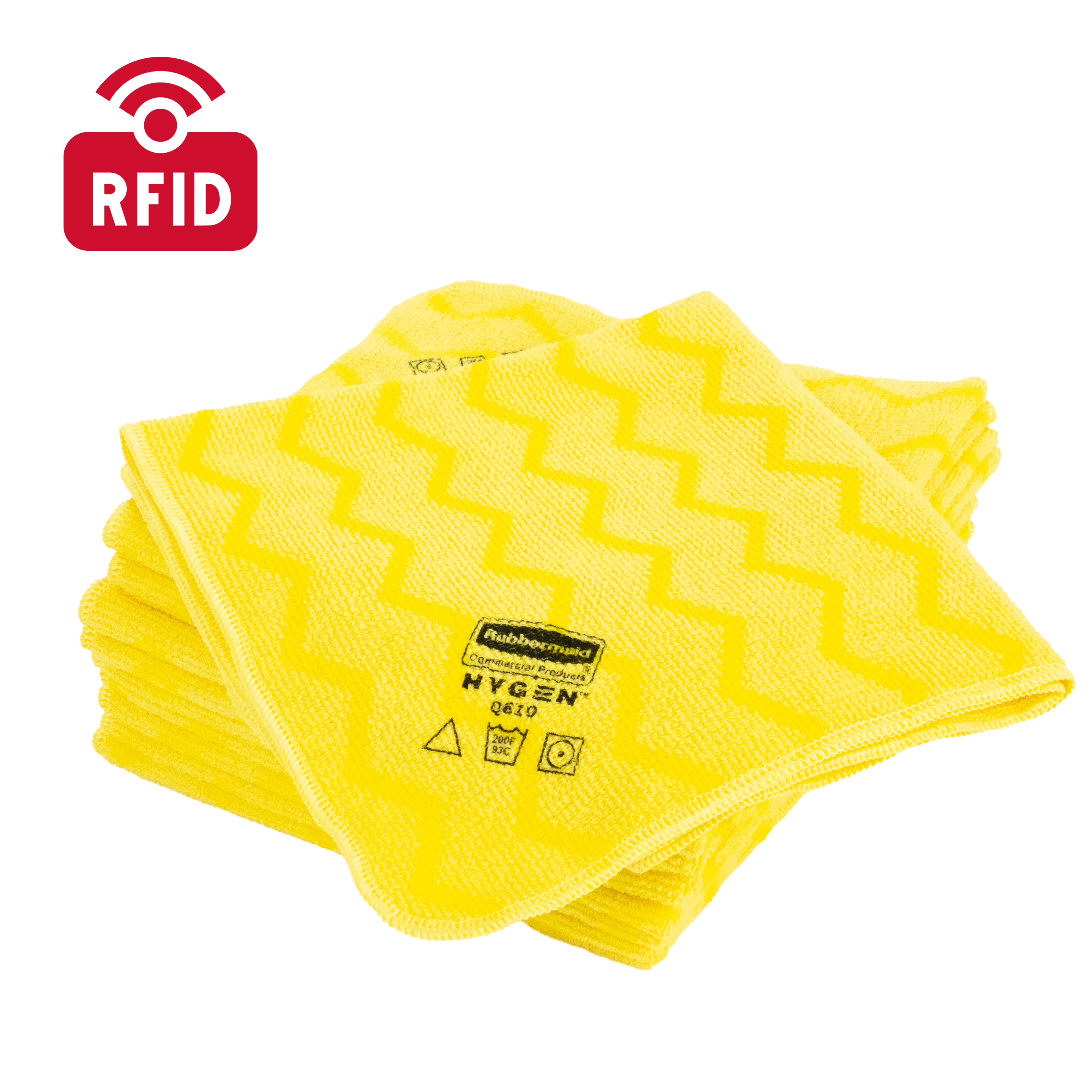 HYGEN™ Launderable RFID Microfibre Cloth is designed with industry-leading durability for optimal infection prevention and unmatched performance. Now featuring RFID technology, these cloths provide real-time tracking of their usage and wash cycles, ensuring that only properly sanitized cloths are reused, enhancing both hygiene compliance and inventory management. Its cleaning capability can tackle any surface, picking up everything from dirt, lint, and dust to bacteria invisible to the naked eye.

With HYGEN™ microfibre cleaning cloths, you can say goodbye to paper towels and hello to multi-use surface cleaners. Learn more about how RFID-equipped cloths bring added efficiency and control to your cleaning process.