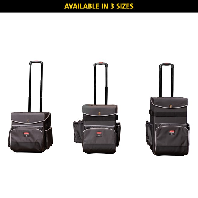 Der Quick-Cart-Mehrzweckwagen der Executive-Serie von Rubbermaid Commercial zählt zu den branchenweit haltbarsten mobilen Wagenlösungen in den Bereichen Hauswirtschaft, Haustechnik und Instandhaltung.