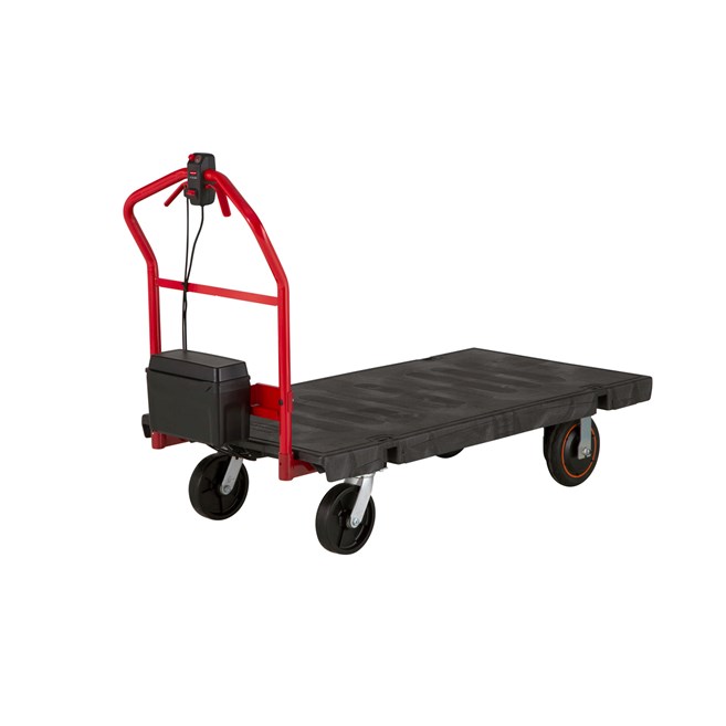 The Platform Truck Motorized Kit, boosted by PROPWR™ batteries, is ideal for users who want the benefits of motorized power for moving heavy loads and reducing user strain.