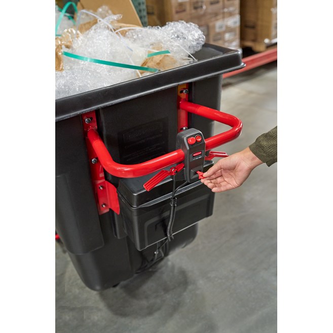 The Motorized Rotomolded Tilt Truck, boosted by PROPWR™ batteries, is ideal for users who want the benefits of using cordless motorized power for moving heavy loads and reducing user strain.