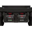 The  PROPWR™ Battery is a 60V universal battery compatible with our motorized products including the Housekeeping Cart Motorized Kit, Motorized Rotomolded Tilt Truck, and the Platform Truck Motorized Kit.