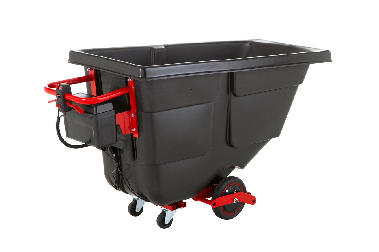Motorized Rotomolded Tilt Truck, 1/2 Cubic Yard, Black