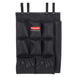 The 9-Pocket Organizer is designed to increase productivity by providing extra organization for housekeeping or janitor carts.