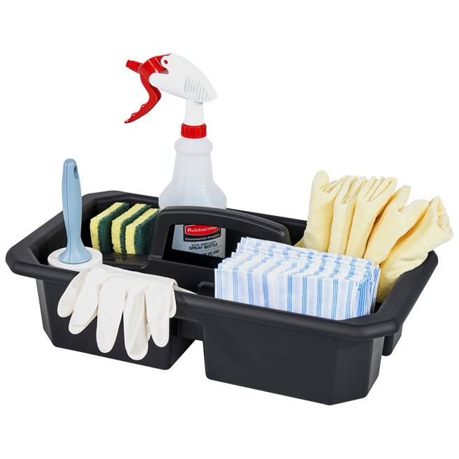 The Cleaning Caddy is an all-purpose caddy designed for easily carrying cleaning supplies or tools.