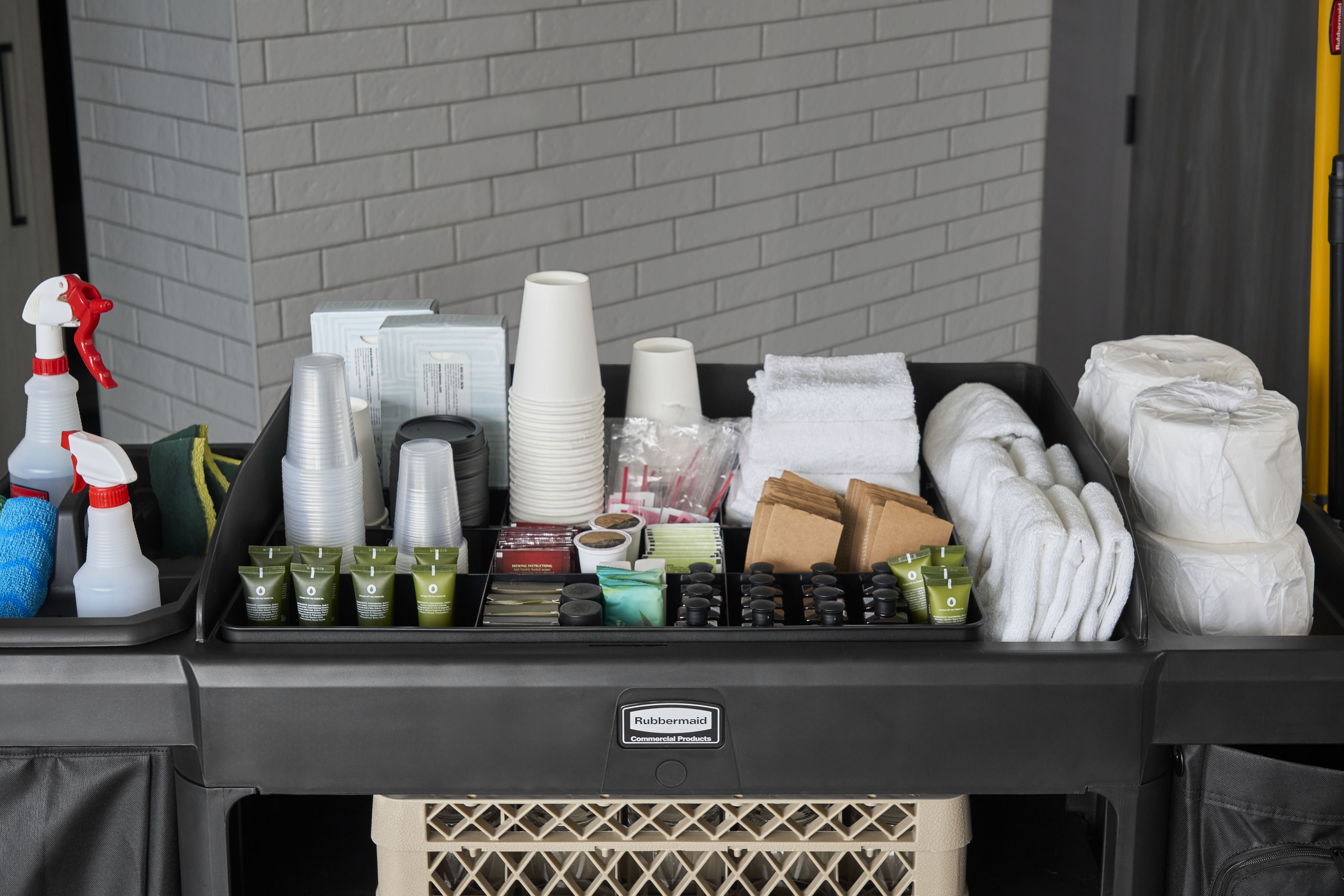 The Amenity Organizer is designed to provide housekeepers with a customizable solution for better cart organization.