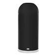 Featuring a classic, round top design, the Round Top 15 Gallon FGR1536 Round Top Decorative Indoor Waste Container is constructed from heavy-gauge, fire-safe steel and complies with OSHA standards.