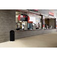 Featuring a classic, round top design, the Round Top 15 Gallon FGR1536 Round Top Decorative Indoor Waste Container is constructed from heavy-gauge, fire-safe steel and complies with OSHA standards.