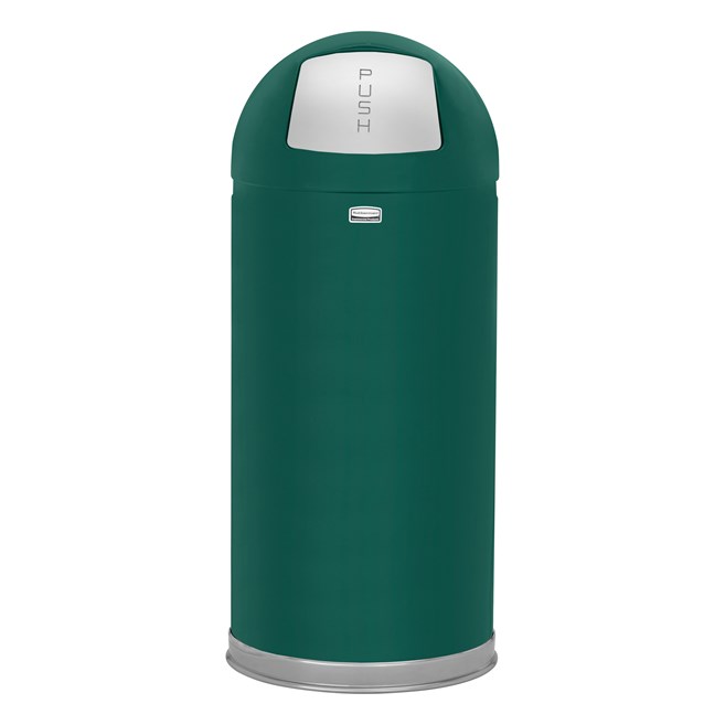 The Round Tops Push Door decorative refuse container have a classic, sleek design that beautifully blend into any indoor environment and open top for easy waste disposal.
