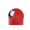 The Round Tops Push Door decorative refuse container have a classic, sleek design that beautifully blend into any indoor environment and open top for easy waste disposal.