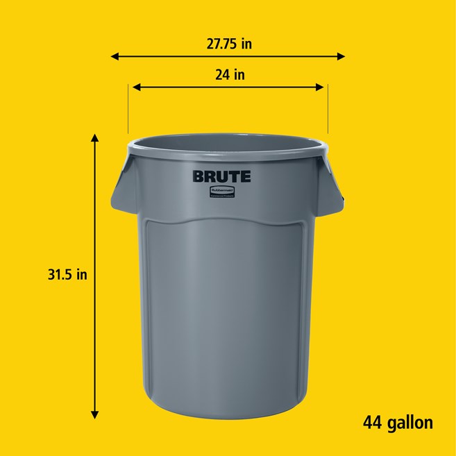 The High Visibility Vented BRUTE® Container was designed with visual distinction to help improve safety in the workplace. The bright color creates high contrast against a variety of backgrounds for quick identification.