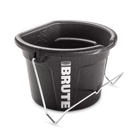 The Rubbermaid Commercial Products BRUTE 5 Gallon 3-in-1 Flat Back Bucket is built for easy feeding, and carrying, just hook it, hang it, or carry it, the flat-back design fits seamlessly on corrals and fences, perfect for on the go feeding.