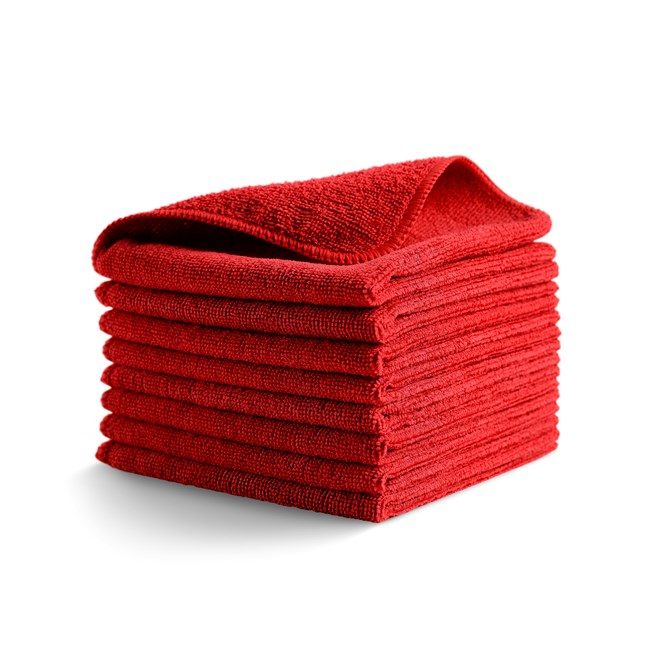 HYGEN™ r-40 gerecyclede microvezeldoeken zijn gemaakt van 40% gerecycled polyester uit consumentenafval en ontworpen voor superieure prestaties en duurzaamheid. Bestand tegen 200 industriële wasbeurten (100 met bleekmiddel) en behouden hun felle kleuren voor eenvoudige kleurcodering.