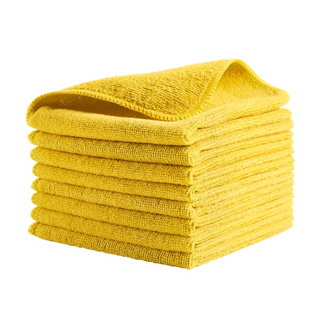 I panni in microfibra riciclata HYGEN™ r-40 sono realizzati con il 40% di poliestere riciclato post-consumo e progettati per garantire prestazioni e durata superiori. Resistono a 200 lavaggi industriali (100 con candeggina) mantenendo colori brillanti per una facile codifica a colori.