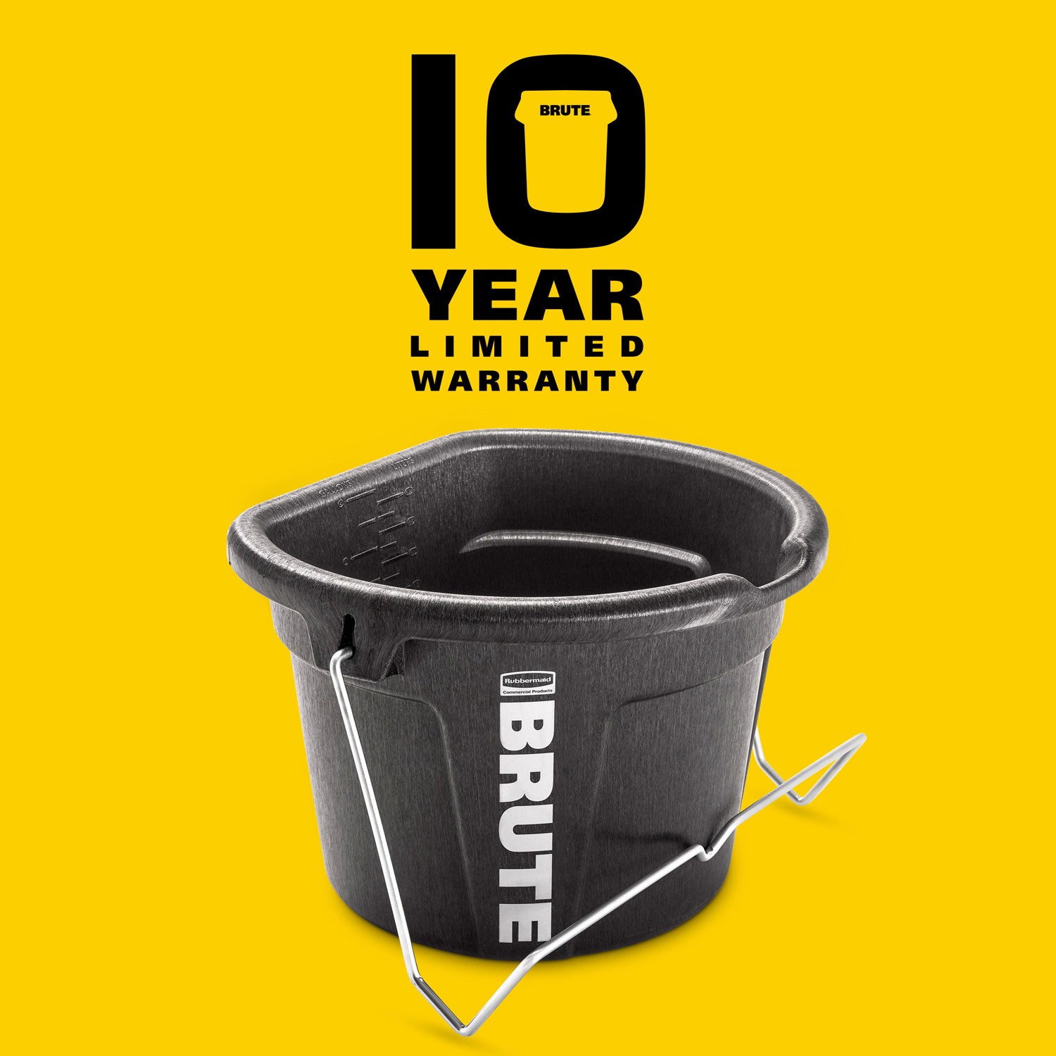 The Rubbermaid Commercial Products BRUTE 5 Gallon 3-in-1 Flat Back Bucket is built for easy feeding, and carrying, just hook it, hang it, or carry it, the flat-back design fits seamlessly on corrals and fences, perfect for on the go feeding.