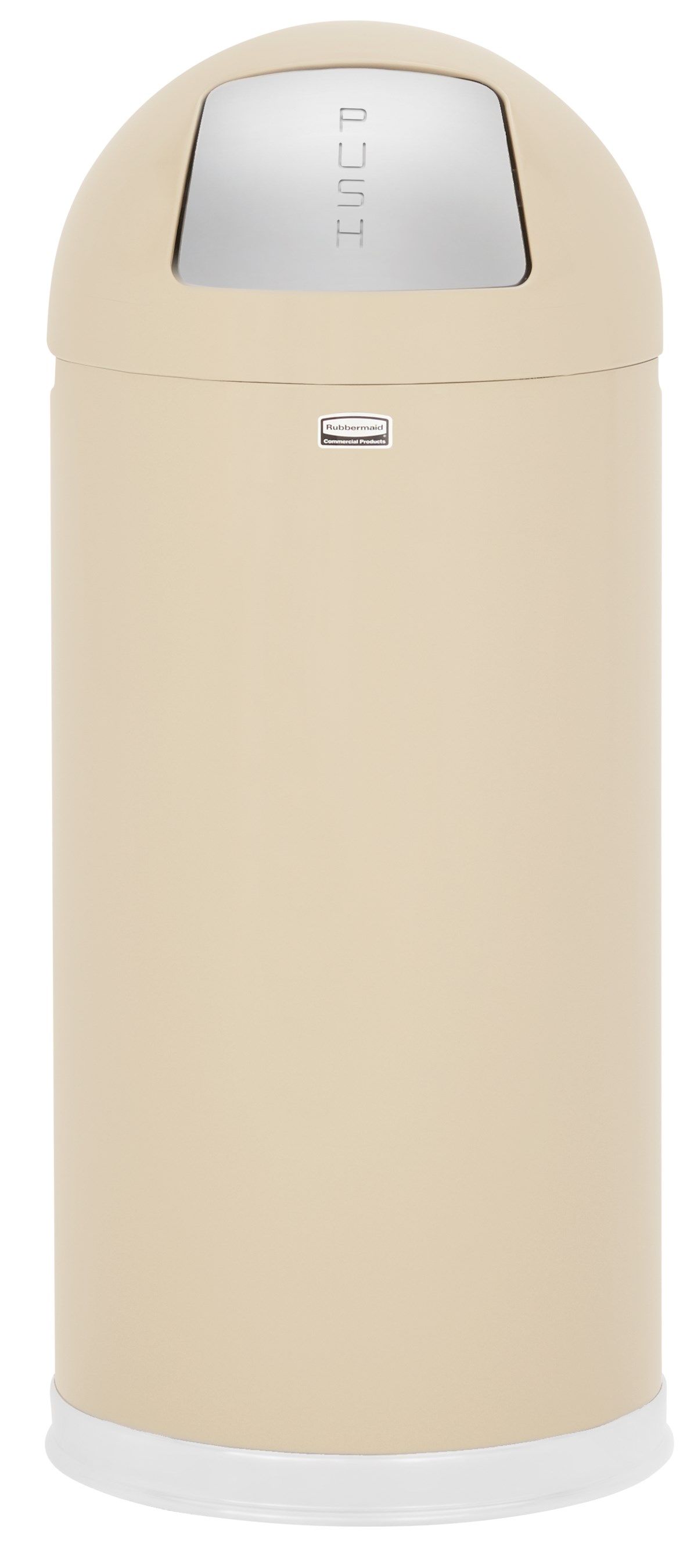 The Round Tops Push Door decorative refuse container have a classic, sleek design that beautifully blend into any indoor environment and open top for easy waste disposal.