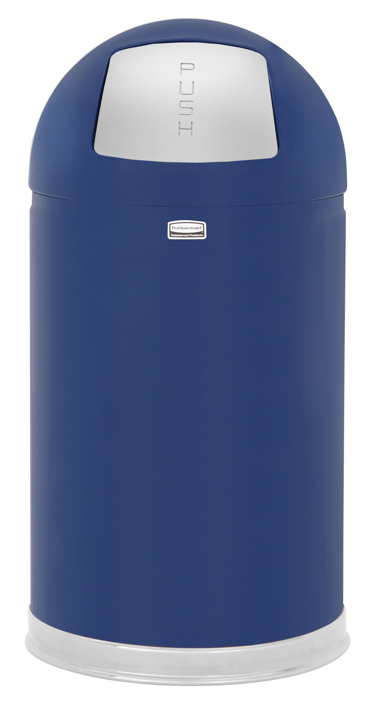 The Round Tops Push Door decorative refuse container have a classic, sleek design that beautifully blend into any indoor environment and open top for easy waste disposal.