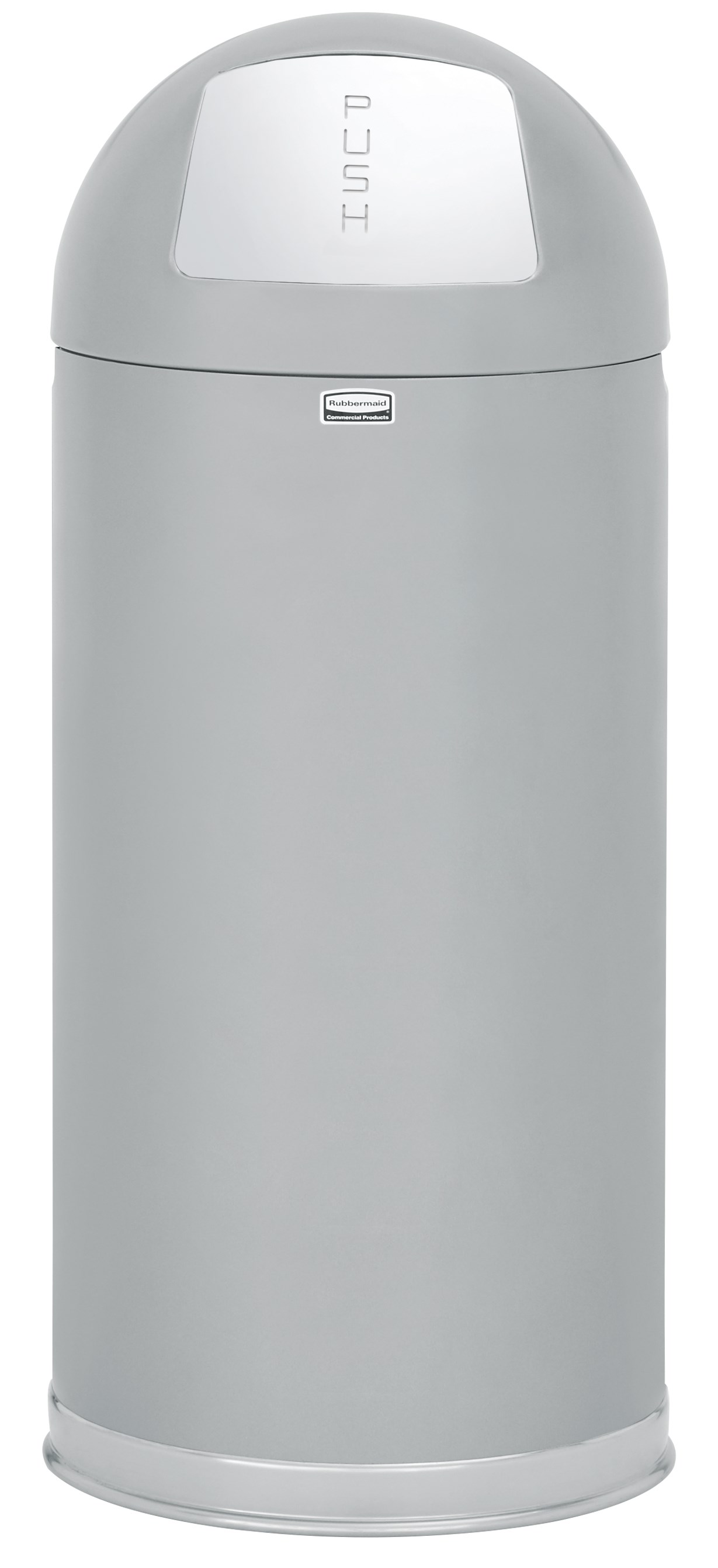 The Round Tops Push Door decorative refuse container have a classic, sleek design that beautifully blend into any indoor environment and open top for easy waste disposal.
