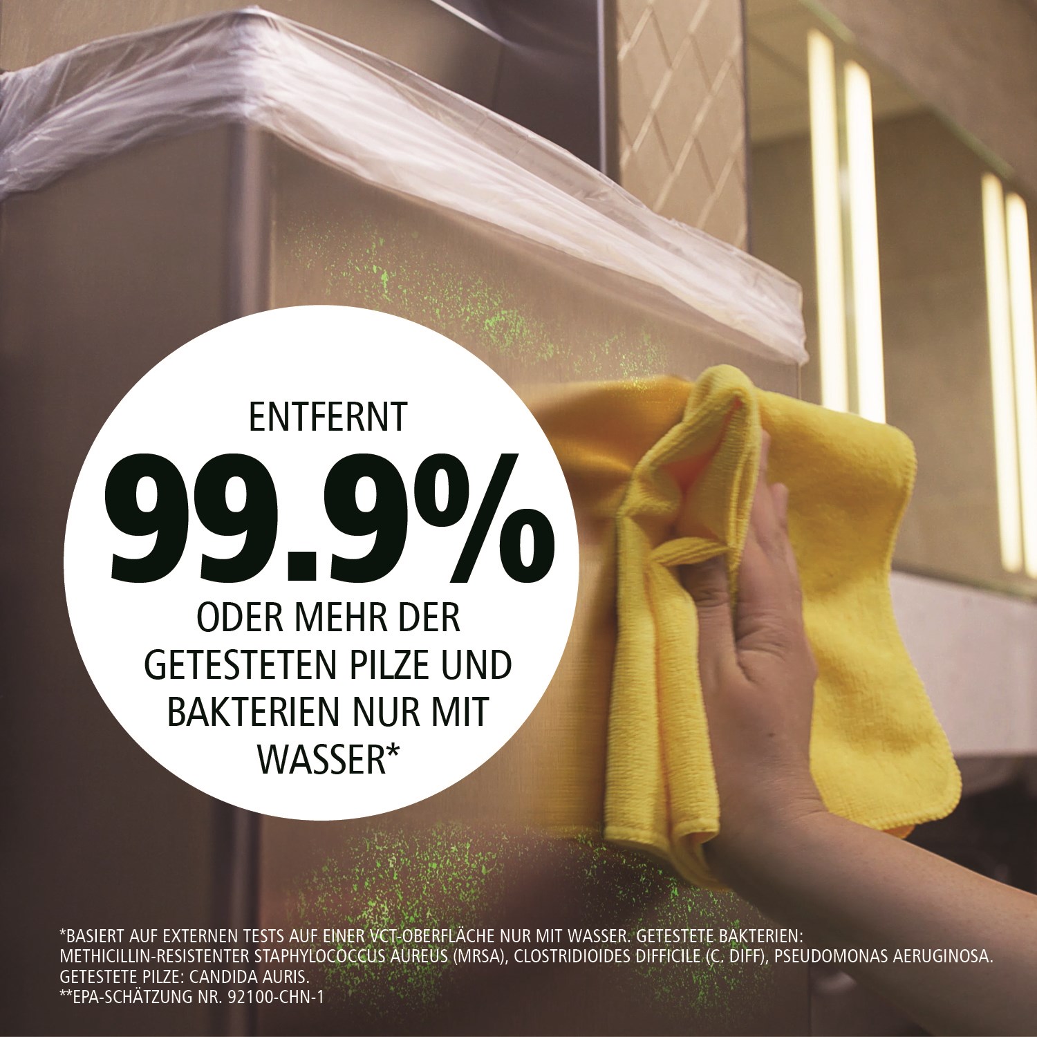 Die HYGEN™ r-40 Mikrofasertücher aus recyceltem Material bestehen zu 40 % aus recyceltem Polyester von Verbraucherabfällen und sind für höchste Leistung und Langlebigkeit konzipiert. Sie halten 200 gewerblichen Waschgängen stand (100 mit Bleichmittel) und behalten ihre leuchtenden Farben zur einfachen Farbcodierung.
