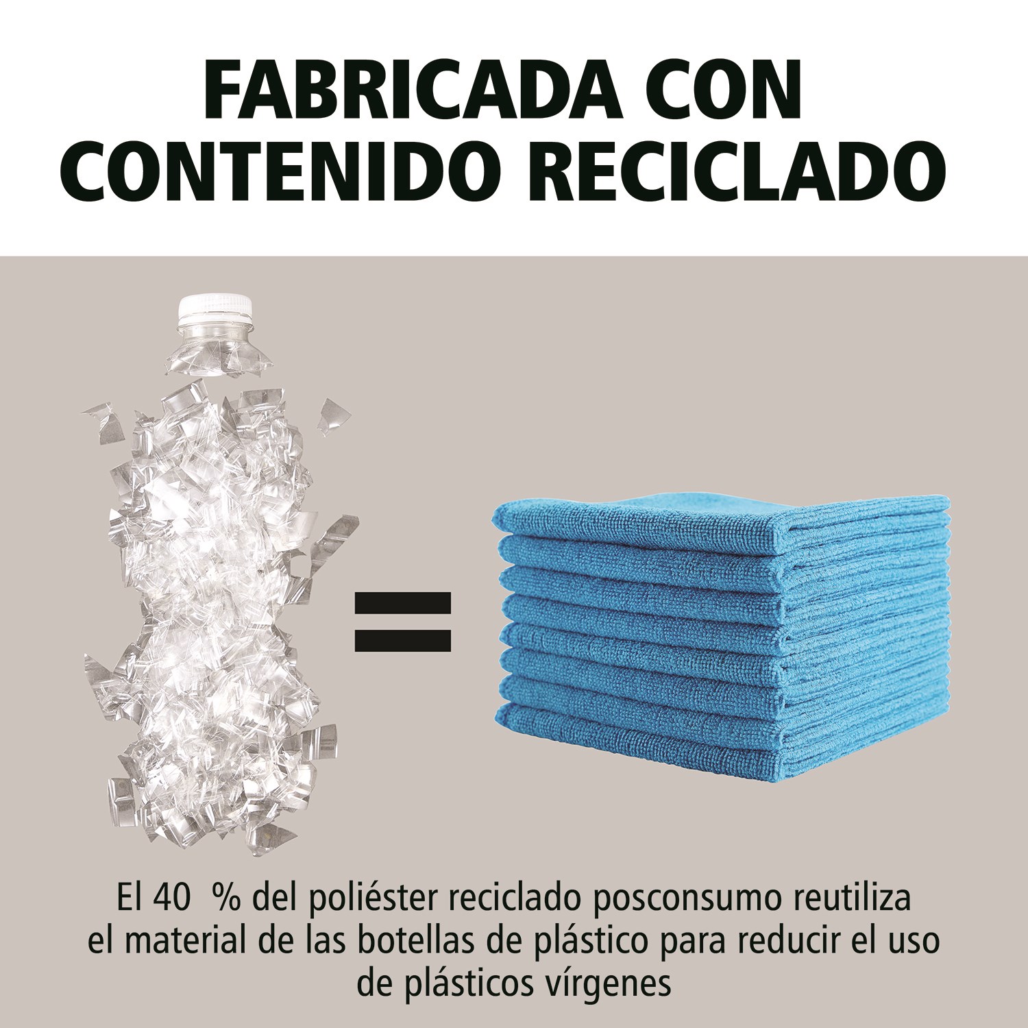 Los paños de microfibra reciclada HYGEN™ r-40 están fabricados con un 40 % de poliéster reciclado postconsumo y diseñados para ofrecer un rendimiento y una durabilidad superiores. Resistentes a 200 lavados industriales (100 con lejía), manteniendo colores vivos para facilitar la codificación por colores.