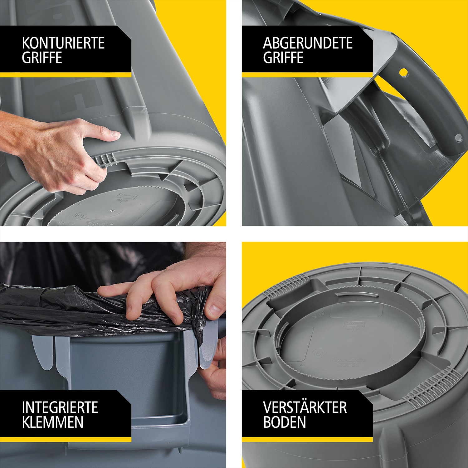 Durch die innovativen Luftkanäle ist das Herausheben voller Müllsäcke um 50 % leichter. Dies steigert die Produktivität und mindert gleichzeitig das Risiko von Verletzungen.