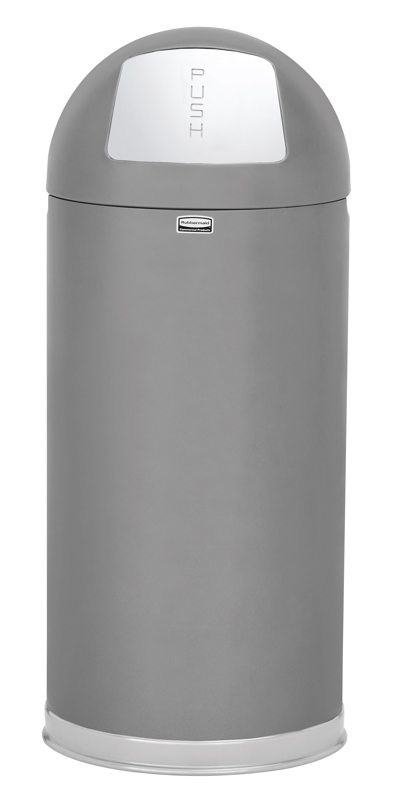 The Round Tops Push Door decorative refuse container have a classic, sleek design that beautifully blend into any indoor environment and open top for easy waste disposal.