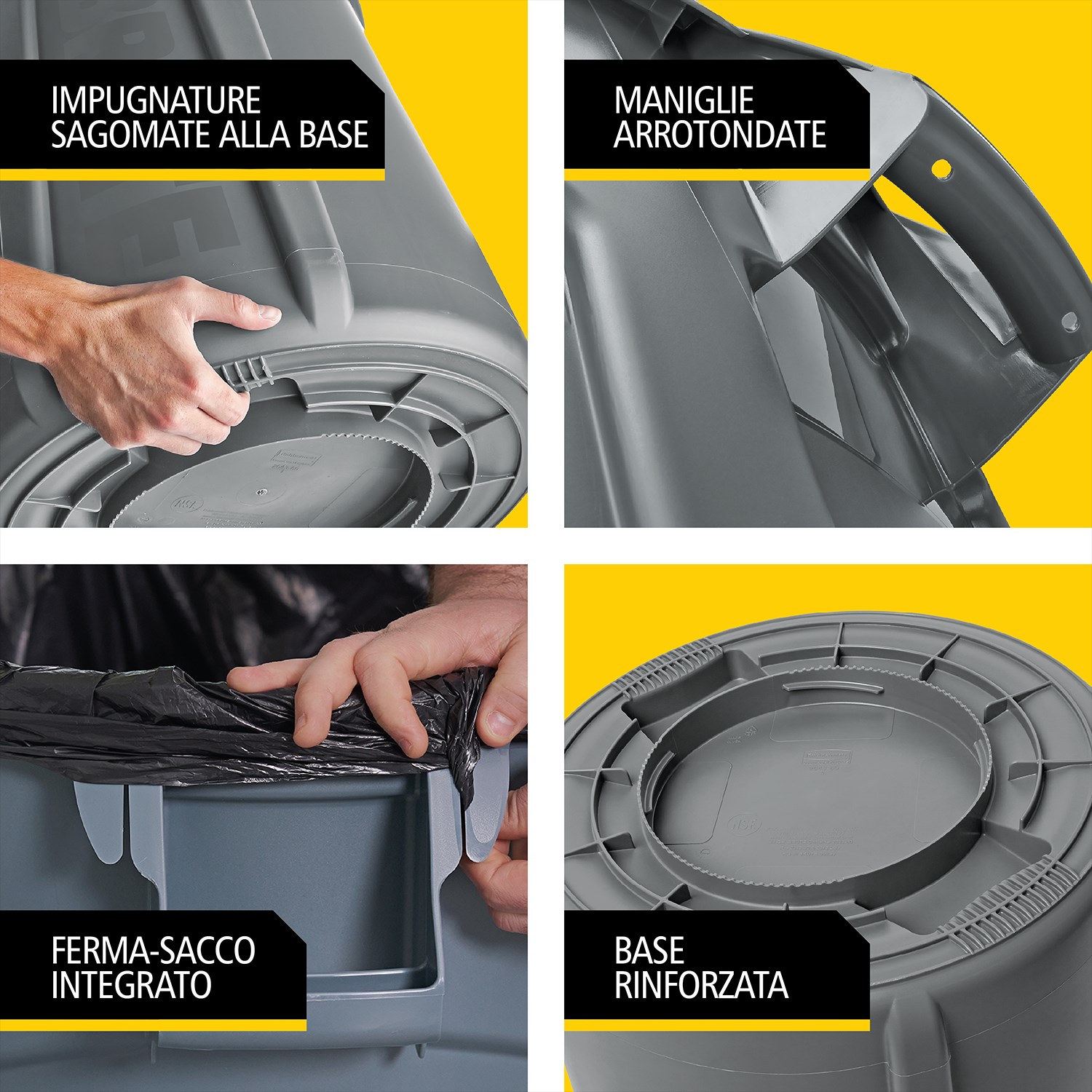 Gli innovativi canali di ventilazione consentono di sollevare i sacchi con il 50% di sforzo in meno, aumentando la produttività e riducendo il rischio di infortuni.