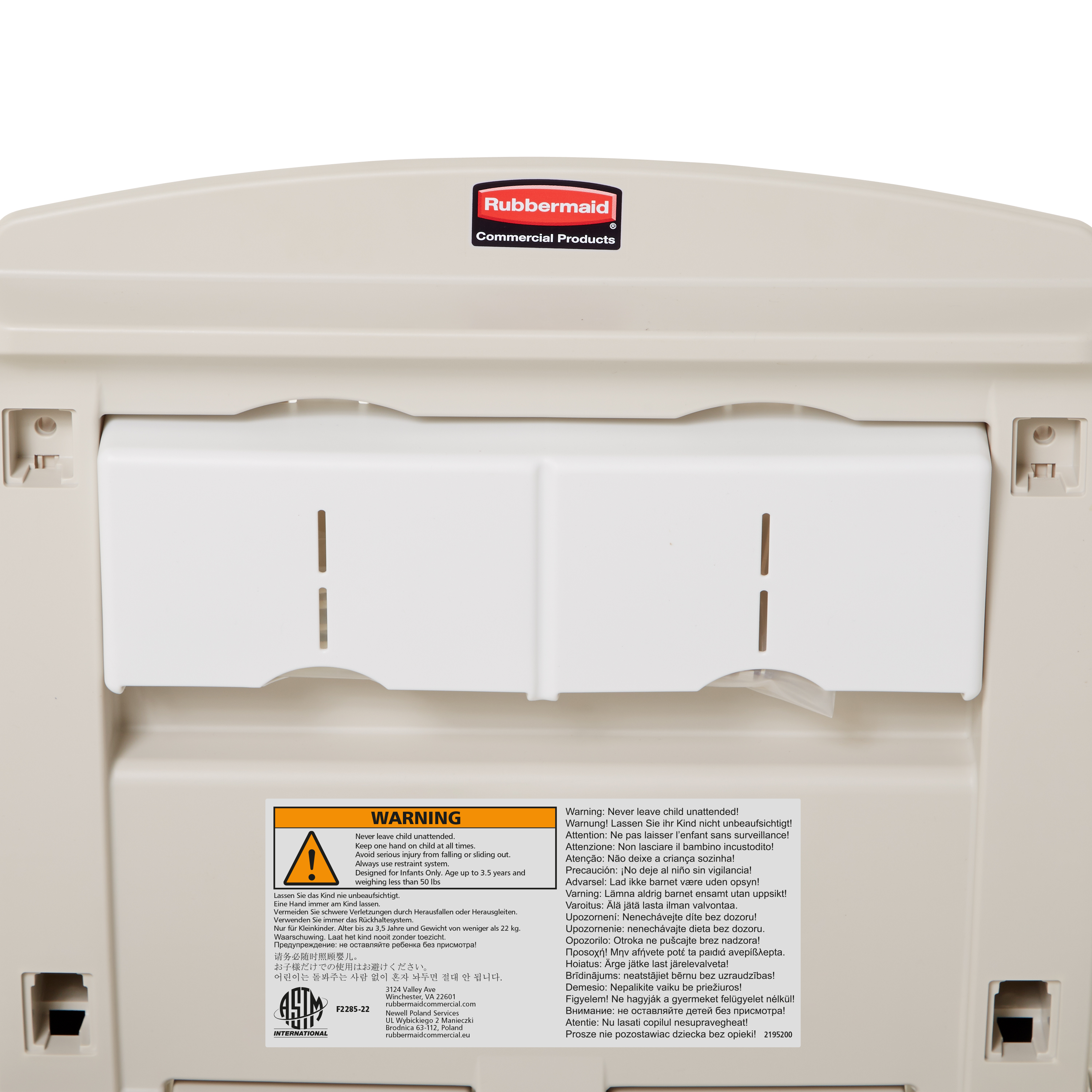 Created from high-density polypropylene to reduce moisture absorption, the baby station meets all global ASTM, ADA, EN safety standards.