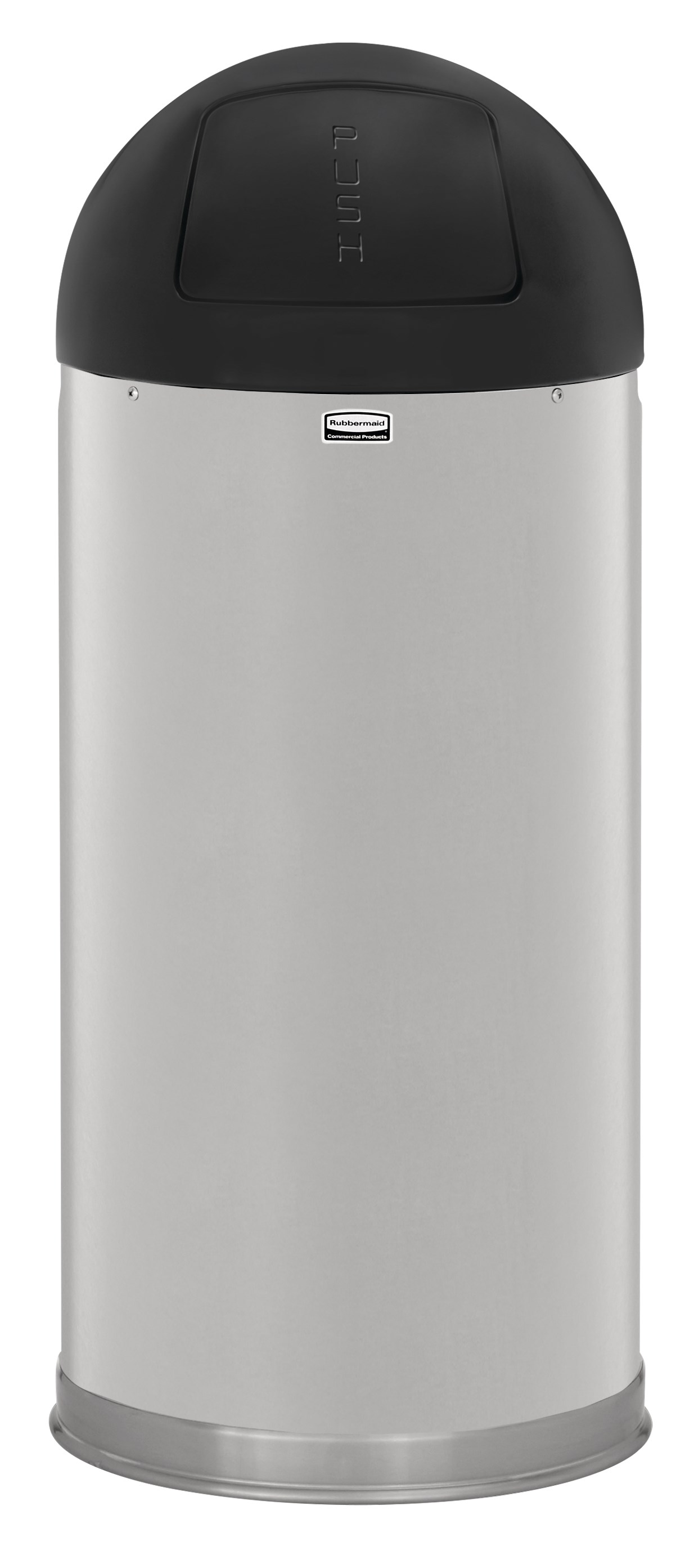 The Round Tops Push Door decorative refuse container have a classic, sleek design that beautifully blend into any indoor environment and open top for easy waste disposal.