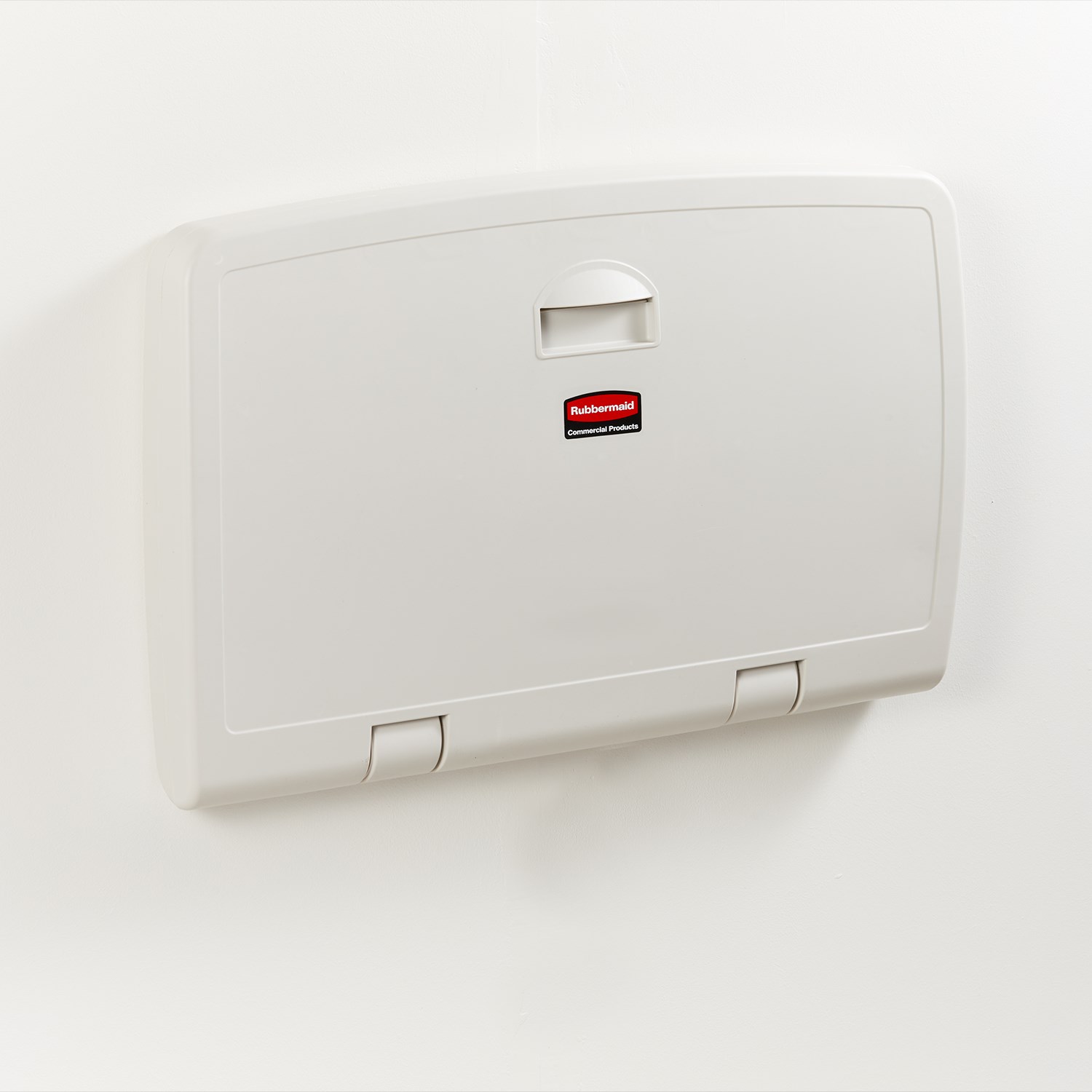 The Rubbermaid Commercial Products Baby Changing Station provides a secure changing station made from durable molded polypropylene. Ergonomic design opens conveniently with one hand, so guests can hold the baby while opening the table. Accessory shelf, liner holder and easy-reach hooks provide extra convenience.