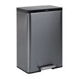 Durable 46L stainless steel step-on bin with lid lock and quiet-close technology.
Rubbermaid pedal design ensures hands-free use, reducing noise and improving hygiene.Rubbermaid design with slow-close lid, fingerprint-resistant finish, and removable liner.