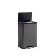 Space-saving 39L dual stream step-on bin for efficient waste and recycling separation.
Rubbermaid charcoal stainless steel finish resists smudges with a hygienic pedal design.