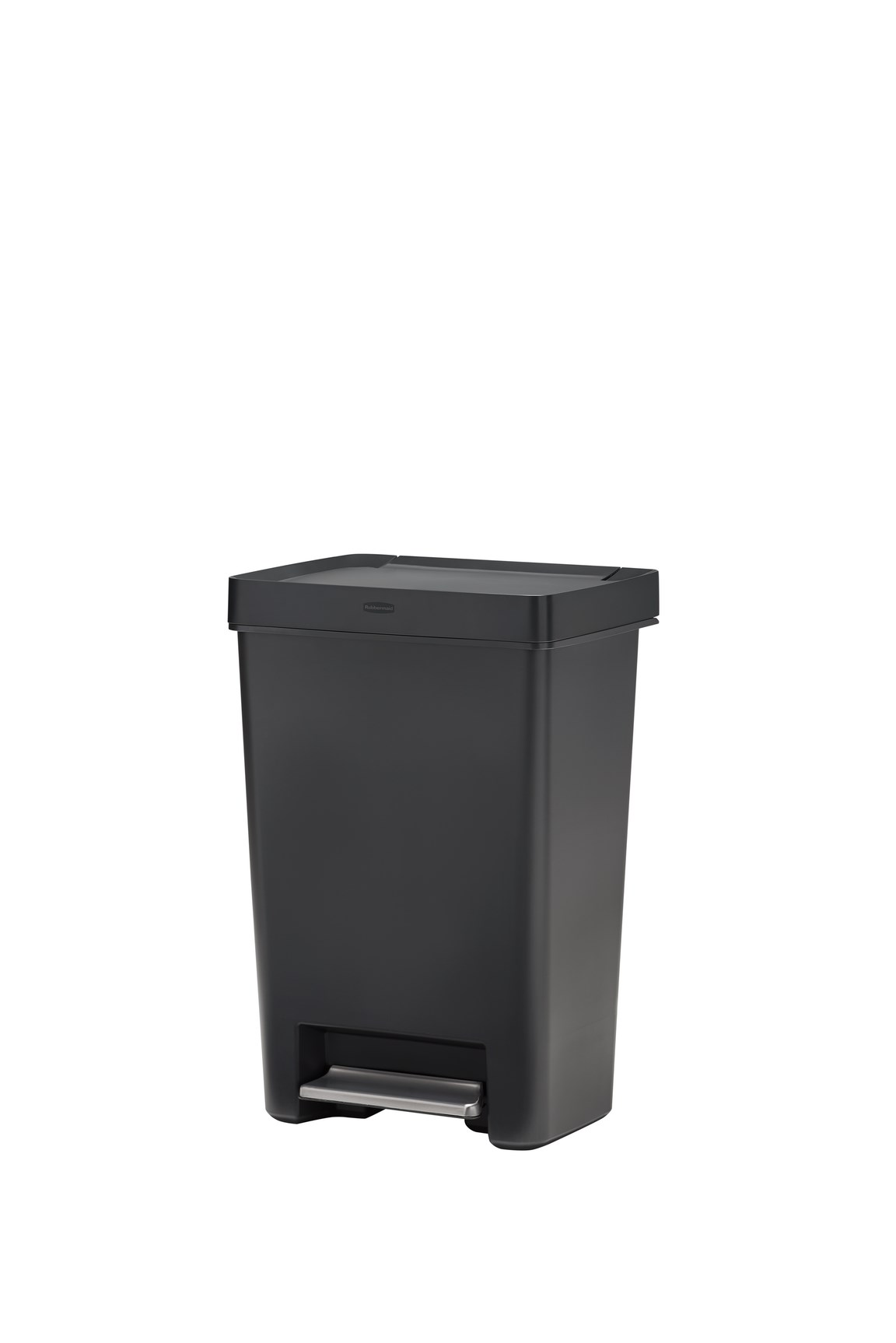 Durable 87L stainless steel step-on bin with lid lock and quiet-close technology.
Rubbermaid pedal design ensures hands-free use, reducing noise and improving hygiene.
