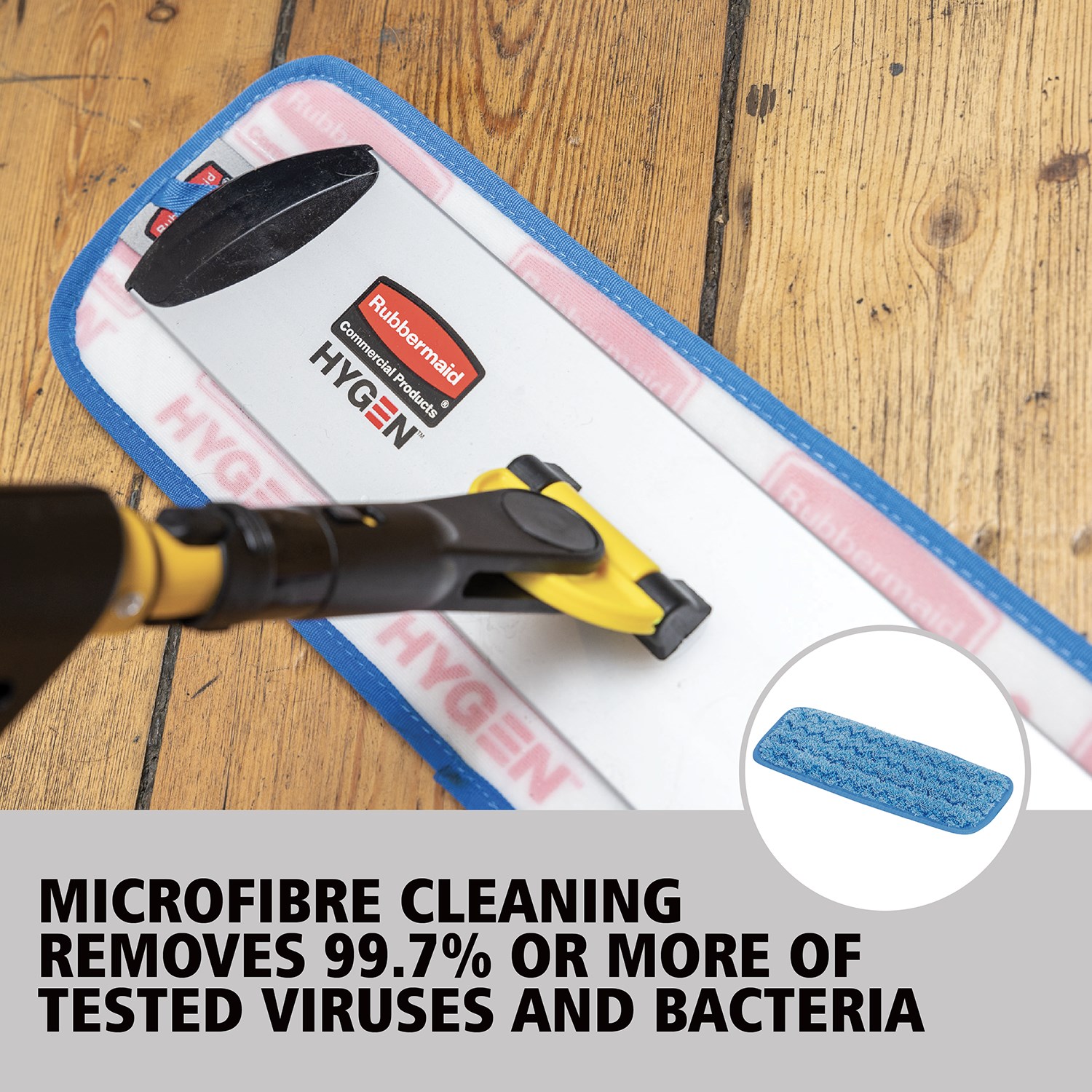 Rubbermaid Commercial Products Hygen Pulse Microfibre Spray Mop Kit | 0.6L Fluid Reservoir | Hospitality, Offices & Commercial Use | Yellow | FGQ96958YL00