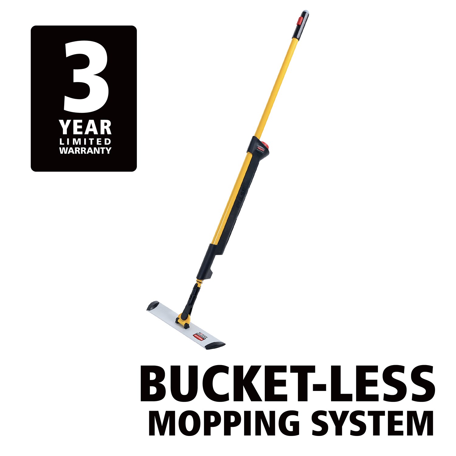 Rubbermaid Commercial Products Hygen Pulse Microfibre Spray Mop Kit | 0.6L Fluid Reservoir | Hospitality, Offices & Commercial Use | Yellow | FGQ96958YL00