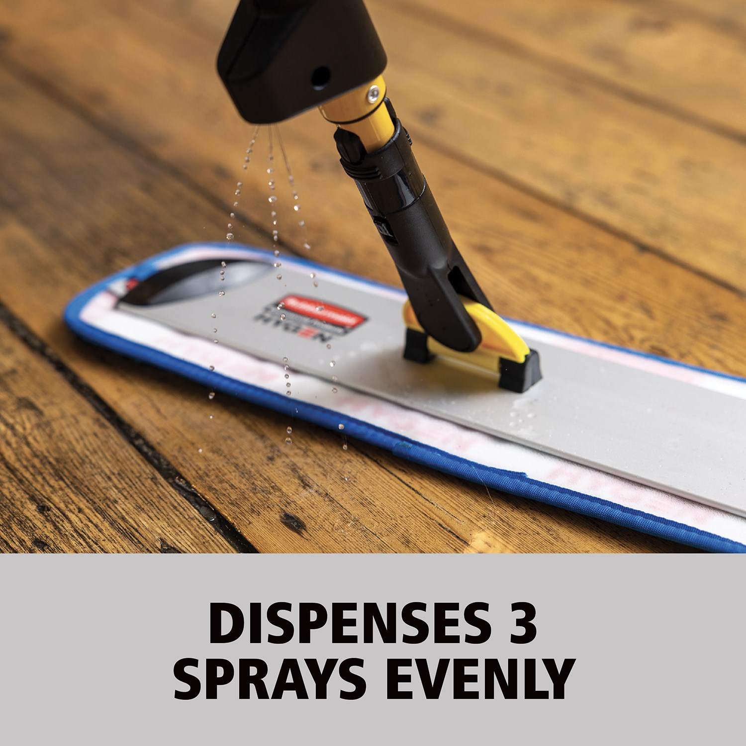 Rubbermaid Commercial Products Hygen Pulse Microfibre Spray Mop Kit | 0.6L Fluid Reservoir | Hospitality, Offices & Commercial Use | Yellow | FGQ96958YL00