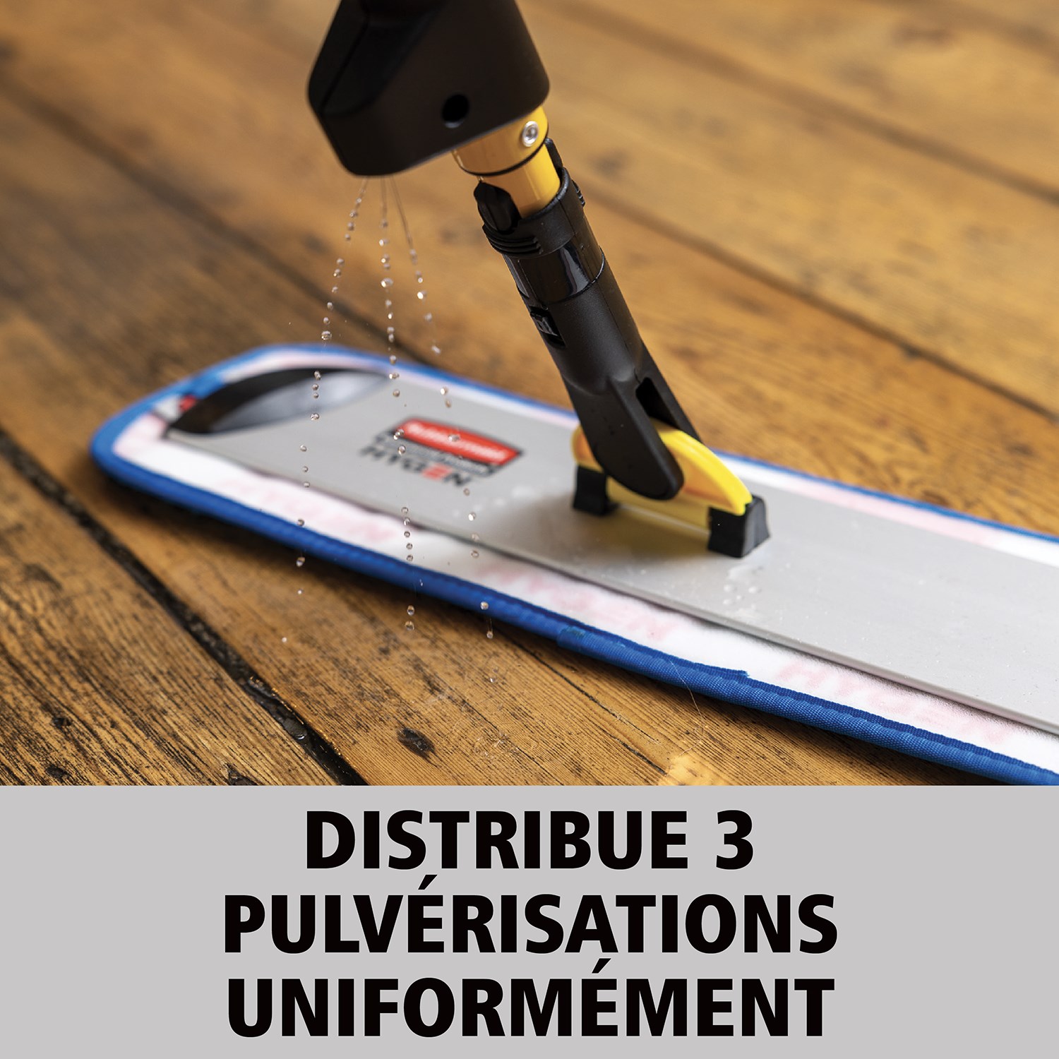 Le kit de lavage Rubbermaid HYGEN™ PULSE™ 1 face nettoie plus de mètres carrés en moins de temps. Microfibre de la meilleure qualité, réservoir intégré et libération de la solution de nettoyage à la demande permettent de laver les sols plus rapidement, plus facilement et plus efficacement.