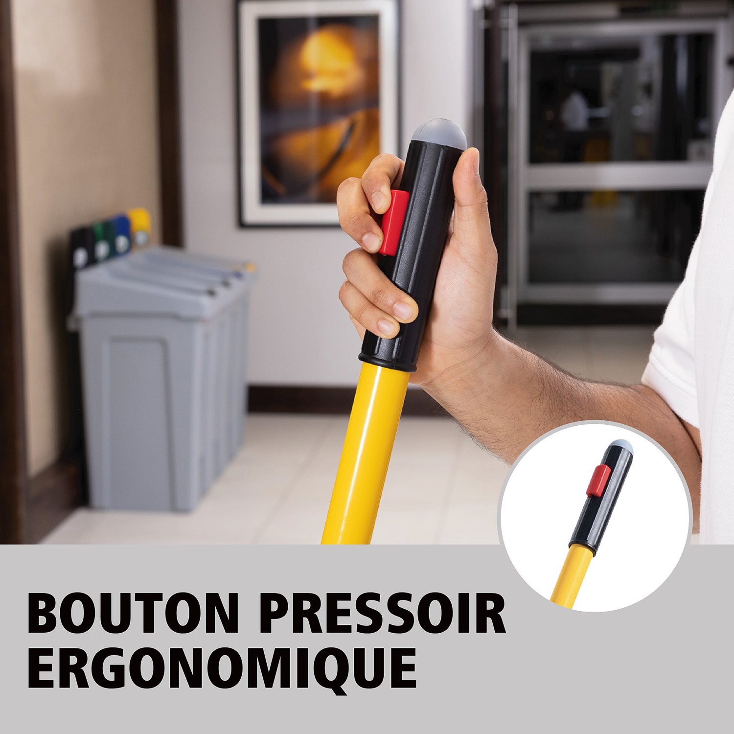 Le kit de lavage Rubbermaid HYGEN™ PULSE™ 1 face nettoie plus de mètres carrés en moins de temps. Microfibre de la meilleure qualité, réservoir intégré et libération de la solution de nettoyage à la demande permettent de laver les sols plus rapidement, plus facilement et plus efficacement.