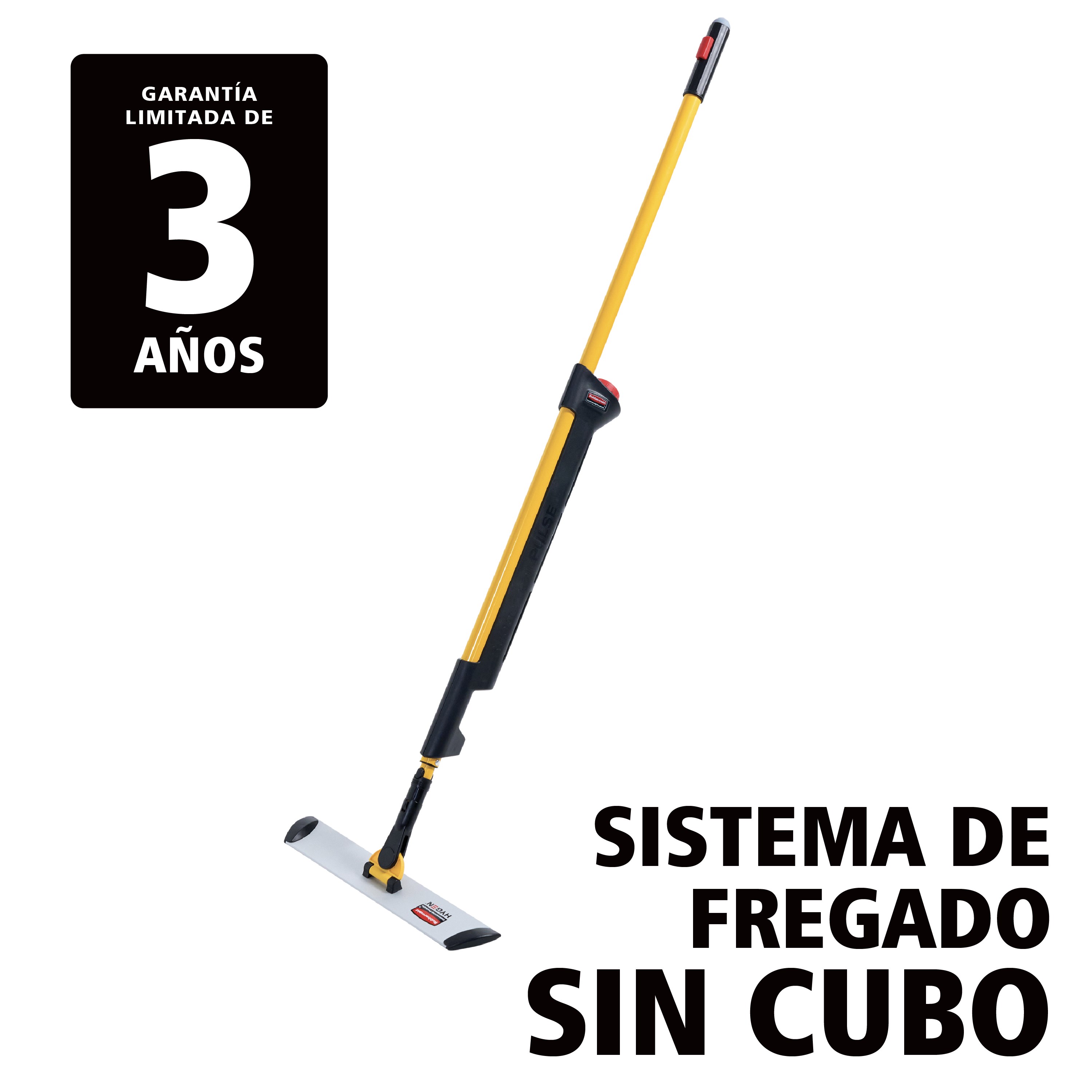 El kit de mopa de una cara Rubbermaid Commercial HYGEN™ PULSE™ limpia más metros cuadrados en menos tiempo. La mejor microfibra de la industria, el depósito incorporado y la aplicación controlada de solución según el uso facilitan la limpieza más rápida y eficaz del suelo.