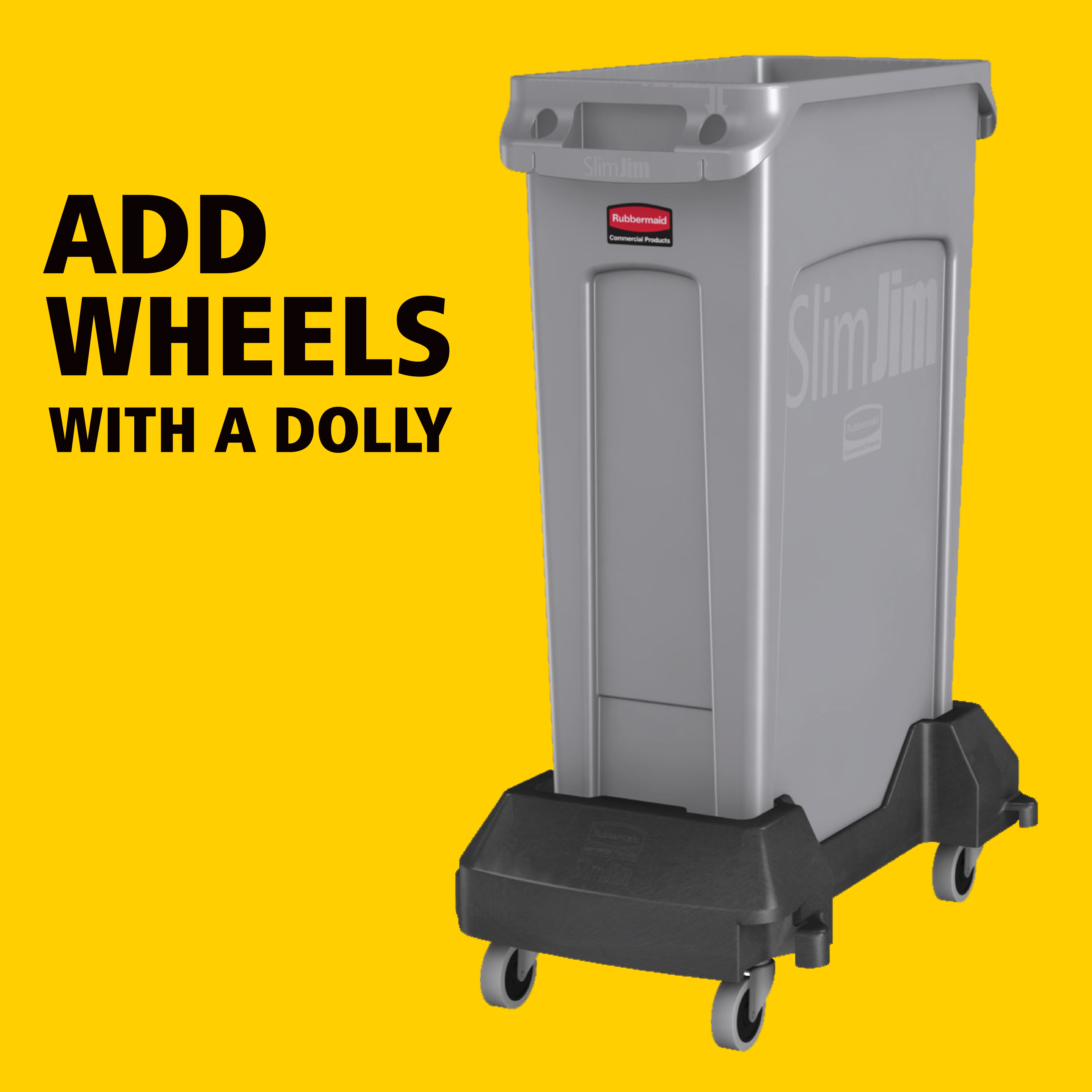 The Rubbermaid Commercial Slim Jim® containers with venting channels offer uncompromised performance in constrained spaces.