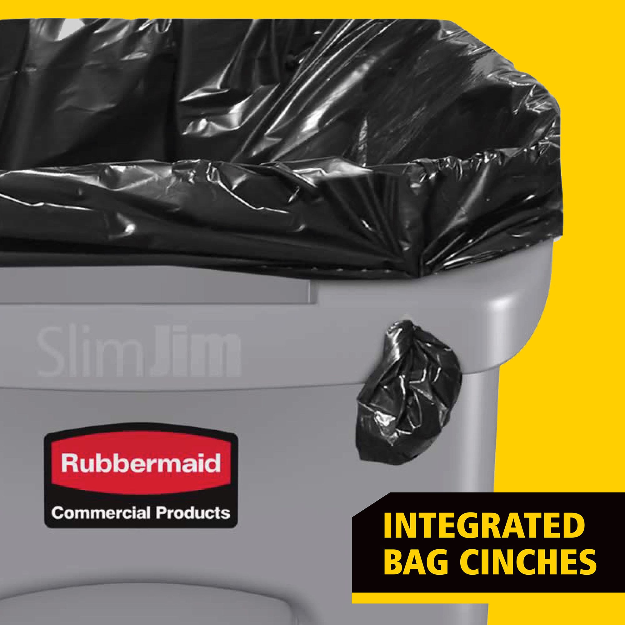 The Rubbermaid Commercial Slim Jim® containers with venting channels offer uncompromised performance in constrained spaces.