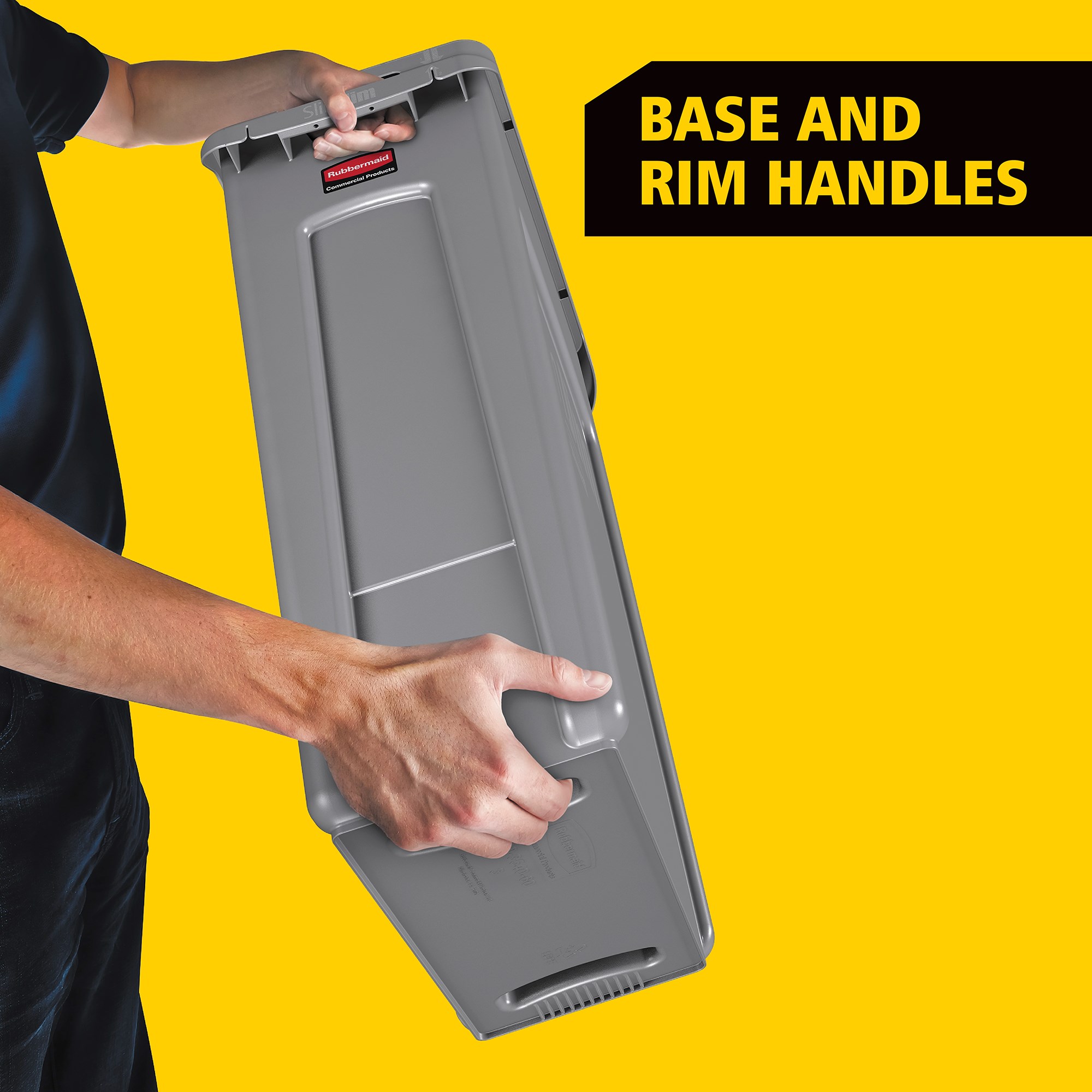 The Rubbermaid Commercial Slim Jim® containers with venting channels offer uncompromised performance in constrained spaces.