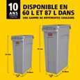 Les collecteurs Rubbermaid Slim Jim® avec conduits d'aération assurent des résultats irréprochables dans les espaces confinés.
